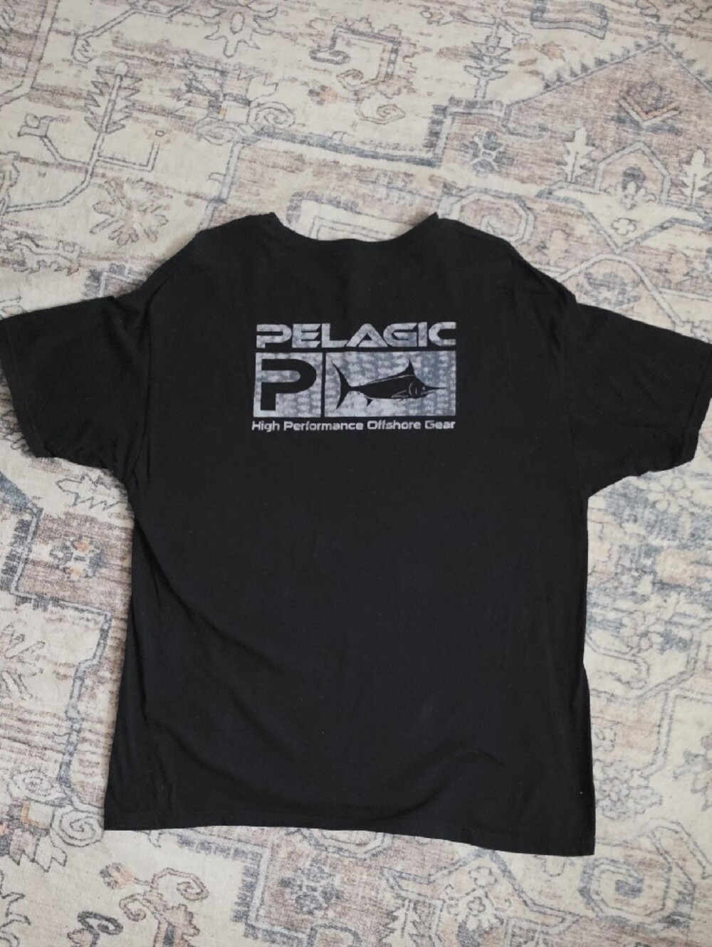 Pelagic Mens XL Black Short Sleeve Logo Tee - Picture 3 of 4